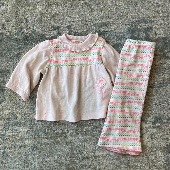 Vintage Healthtex Two Piece Lollipop Outfit 18 Months USA - Picture 15 of 15